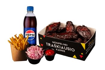 BBQ aštrių sparnelių kompleksas