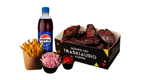 BBQ aštrių sparnelių kompleksas
